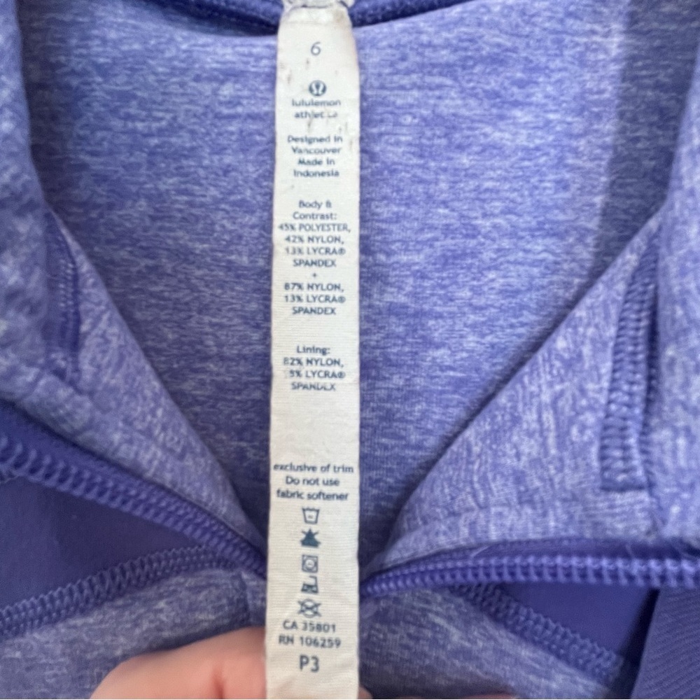 lululemon athletica Women's Stride Two-Tone Purple Utility Jacket Size 6 - Picture 5 of 9